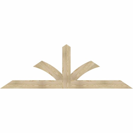 Ekena Millwork Richland Rough Sawn Timber Gable Bracket, Douglas Fir, 96"W x 32"H x 2"D x 6"F, 8/12 Pitch GBW096X32X0206RIC00RDF